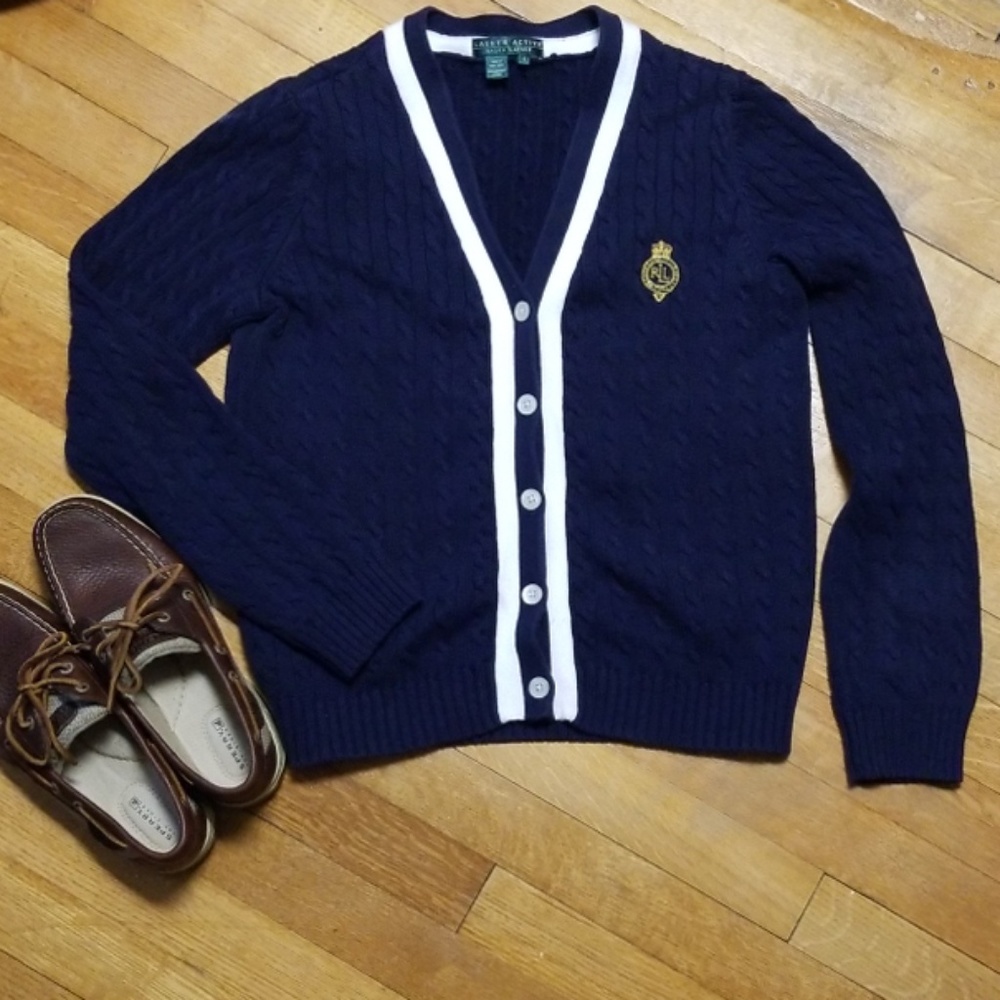 Preppy Ralph Lauren Boyfriend Varsity Cardigan